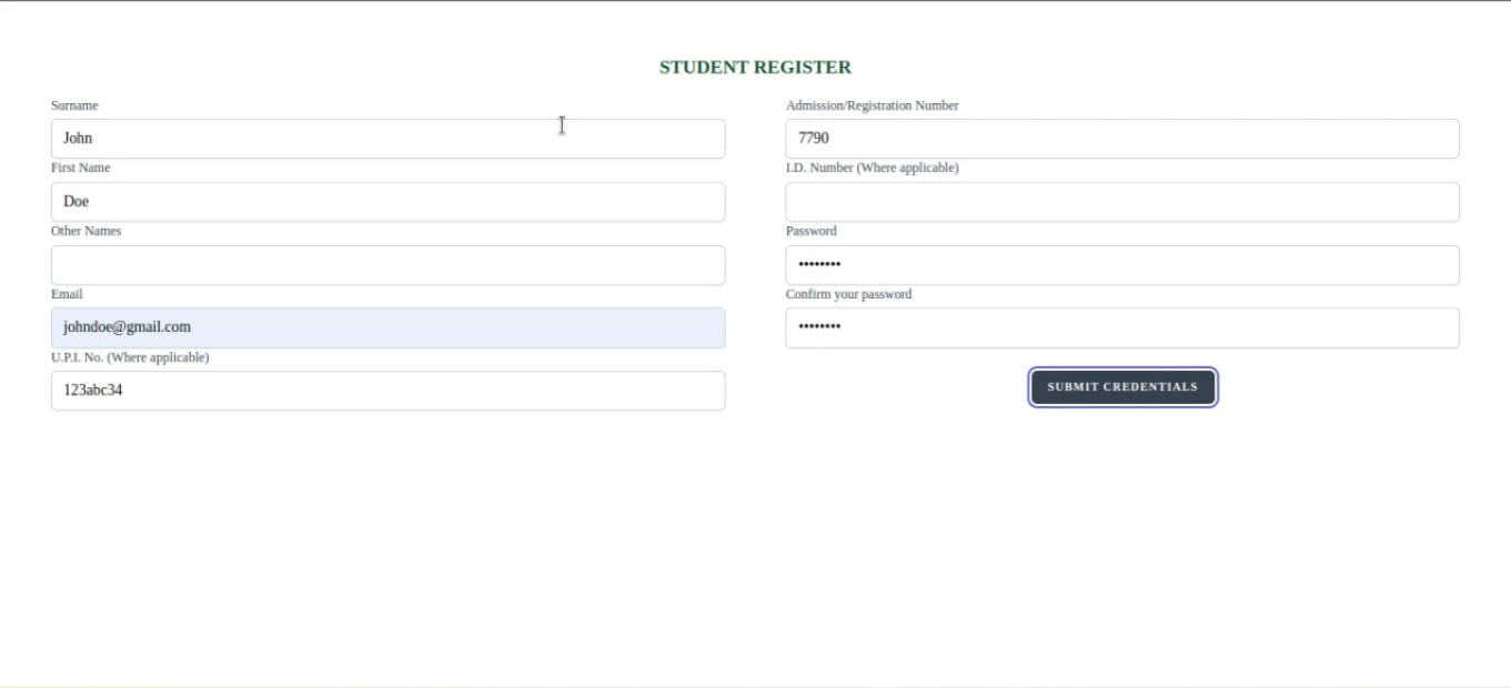 bursary platform screenshot 1