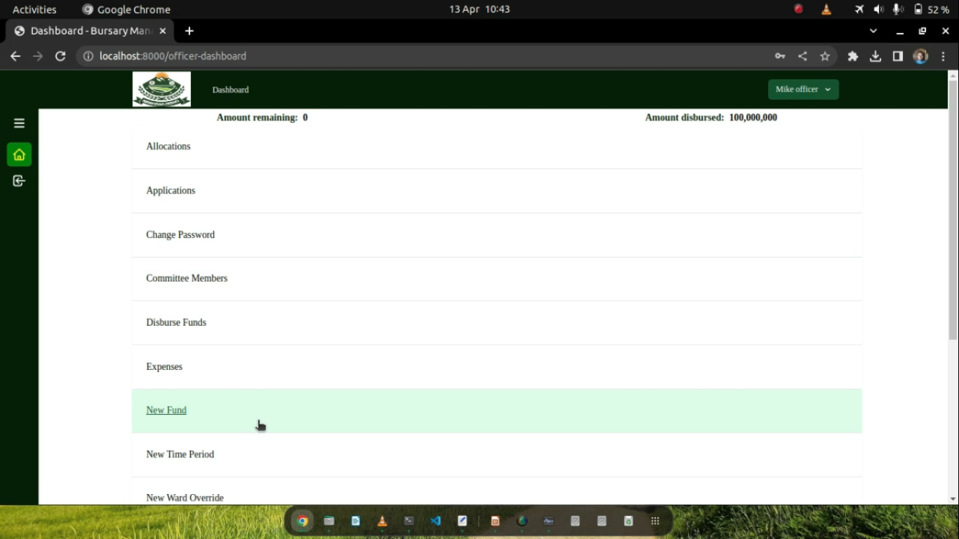 bursary platform screenshot 5